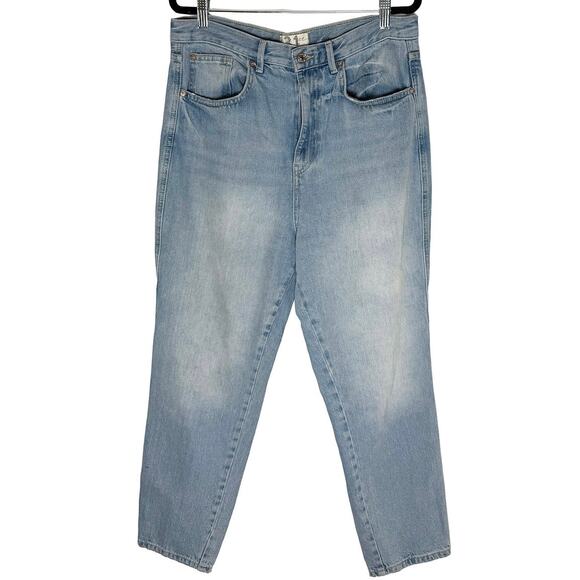 Free People We Free Womens Light Wash Blue Jeans Denim Straight Leg 31 Classic - Picture 2 of 10